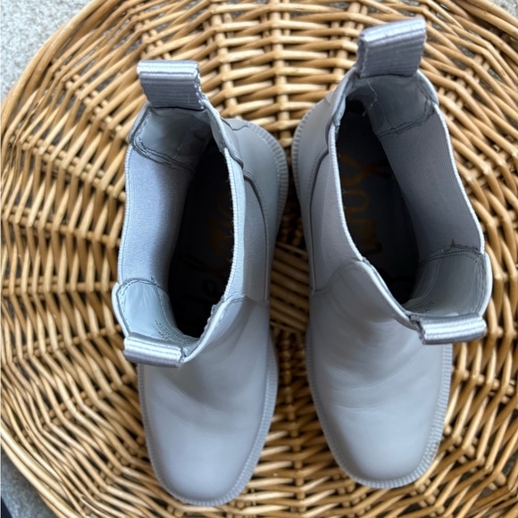 Sam Edelman Laguna Pebble Grey Leather Chelsea Moto Boots Size 7 - Picture 7 of 10